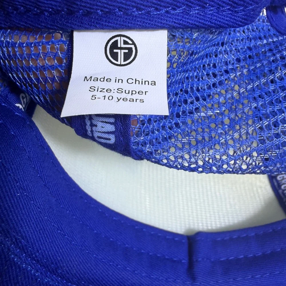Grom Squad California Republic Bear Sunset Trucker‎ Hat Blue White Snapback Kids